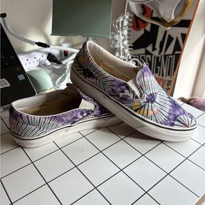 Vans Multicolor Tie-Dye Slip-On Shoes